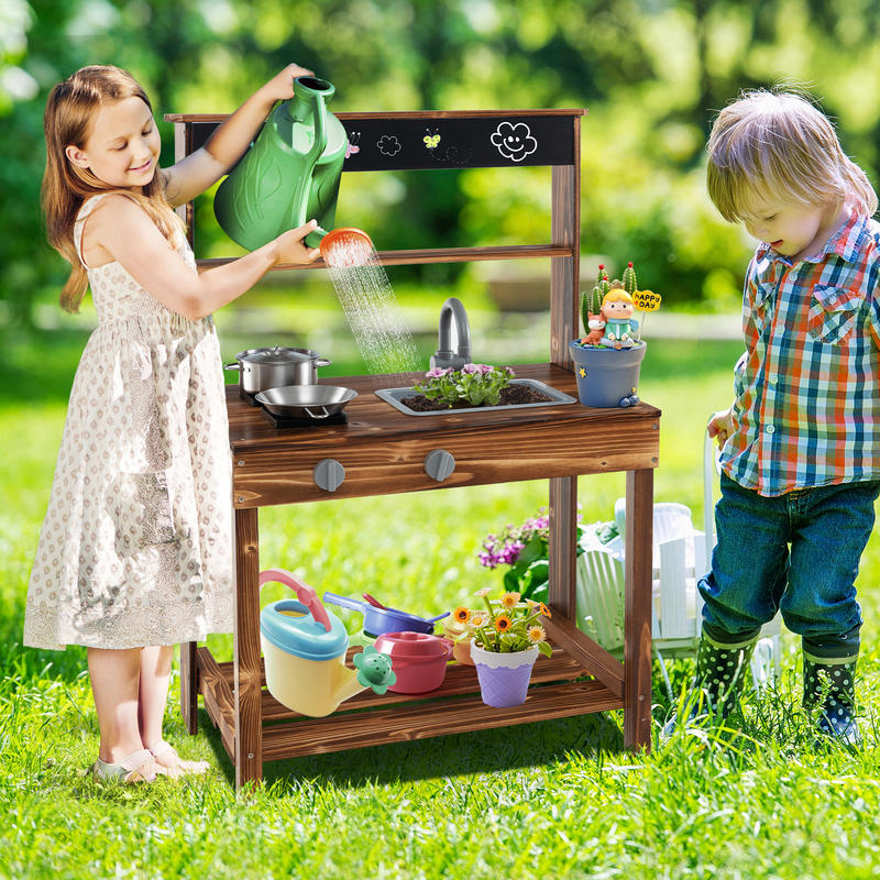 Kids Outdoor Sink - Outdoor Mud Kitchen for Kids with