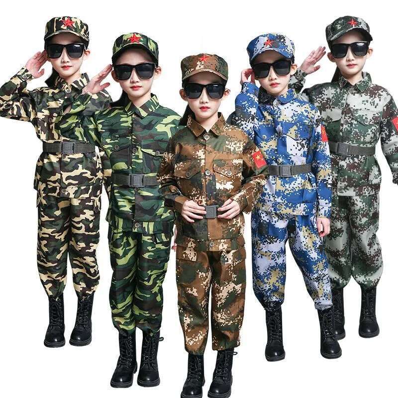 Kids Outdoor Ninja Warrior Course - Boys girls Military Training Uniforms Children