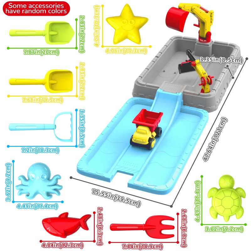 Kids Outdoor Dump Truck - MQUDUO Kids Construction Truck Sand Playset
