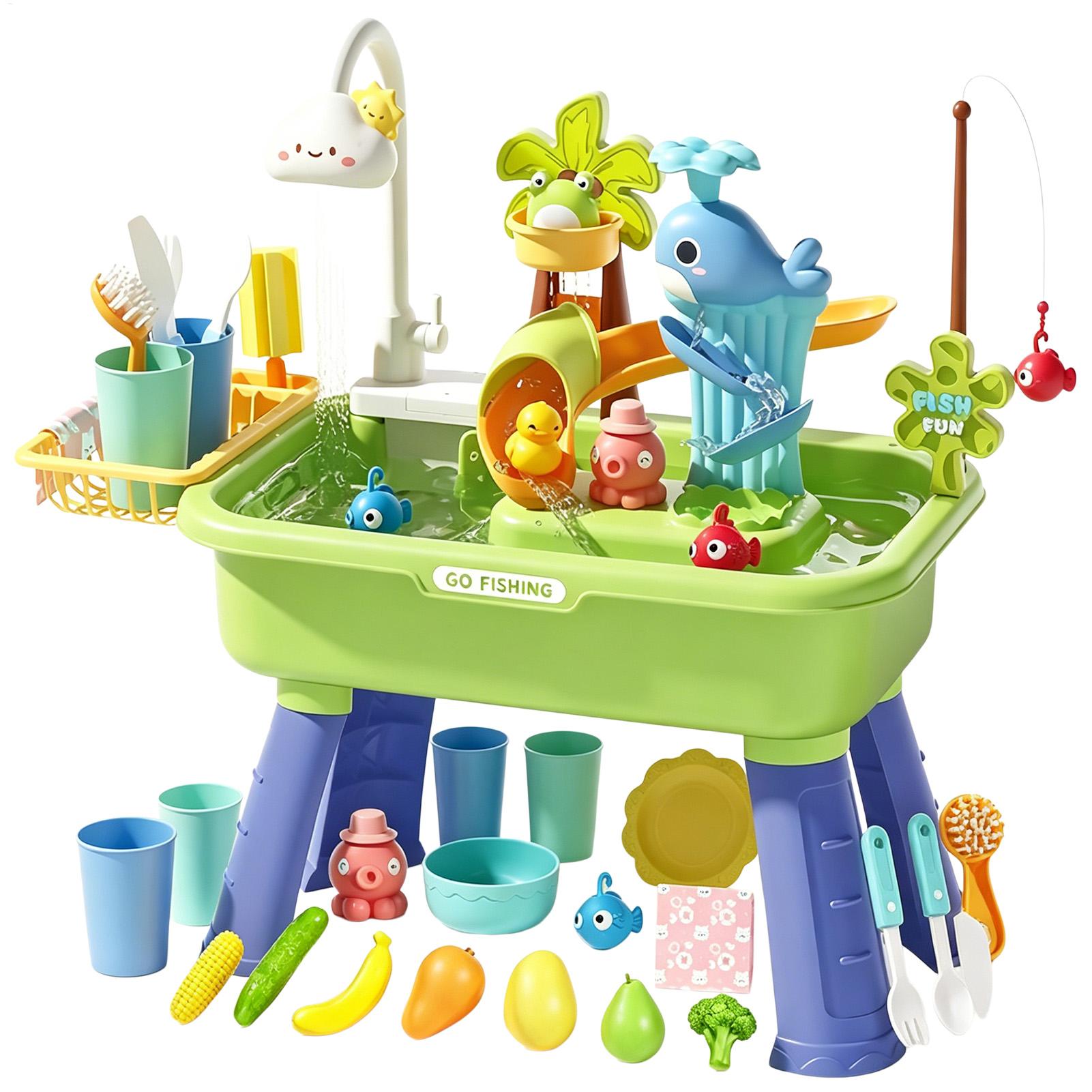Kids Outdoor Sink - Kids Water Table with Pump, Sensory