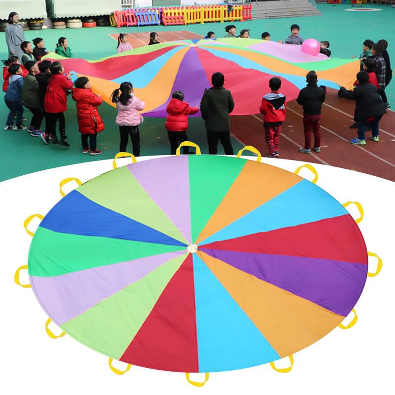 Kids Outdoor Umbrella - Rainbow Parachute For Kids Sports Development