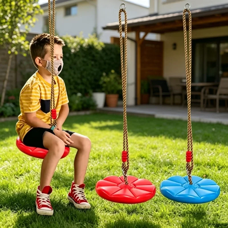 Kids Outdoor Hanging Chair - Thickened Octagonal Petal Disc Swing Durable