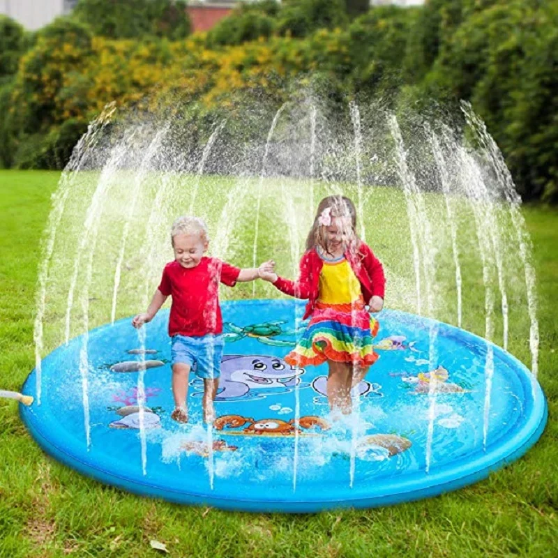 Kids Outdoor Play Yard - 100/170cm Kids Inflatable Water Splash Play