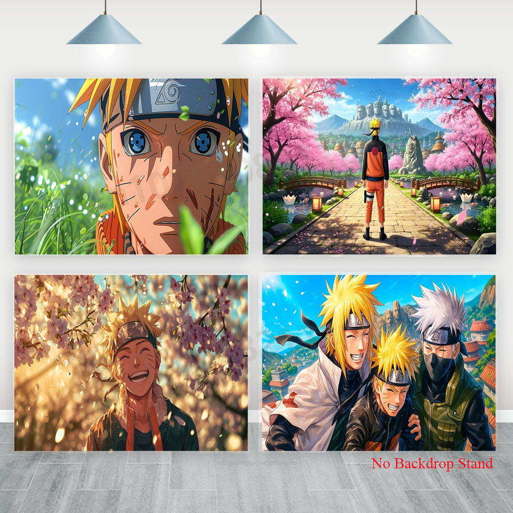 Kids Outdoor Movies - Naruto Backdrop Banner Boys Kids Birthday