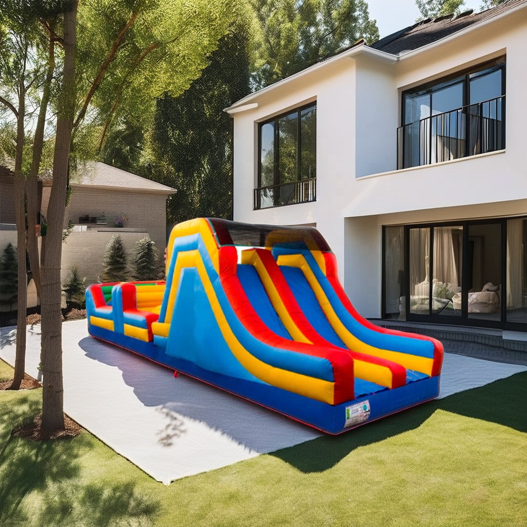 Giant Commercial Inflatable Bo - Kids Outdoor Obstacle Course Equipment review and price