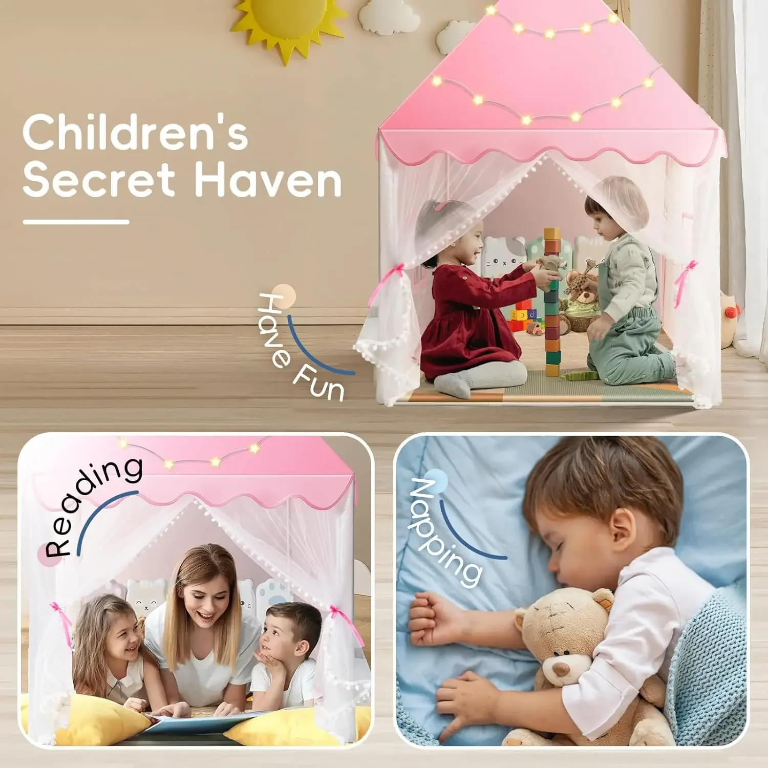 Children Play Tent Princess Ca - Kids Outdoor House Accessories review and price