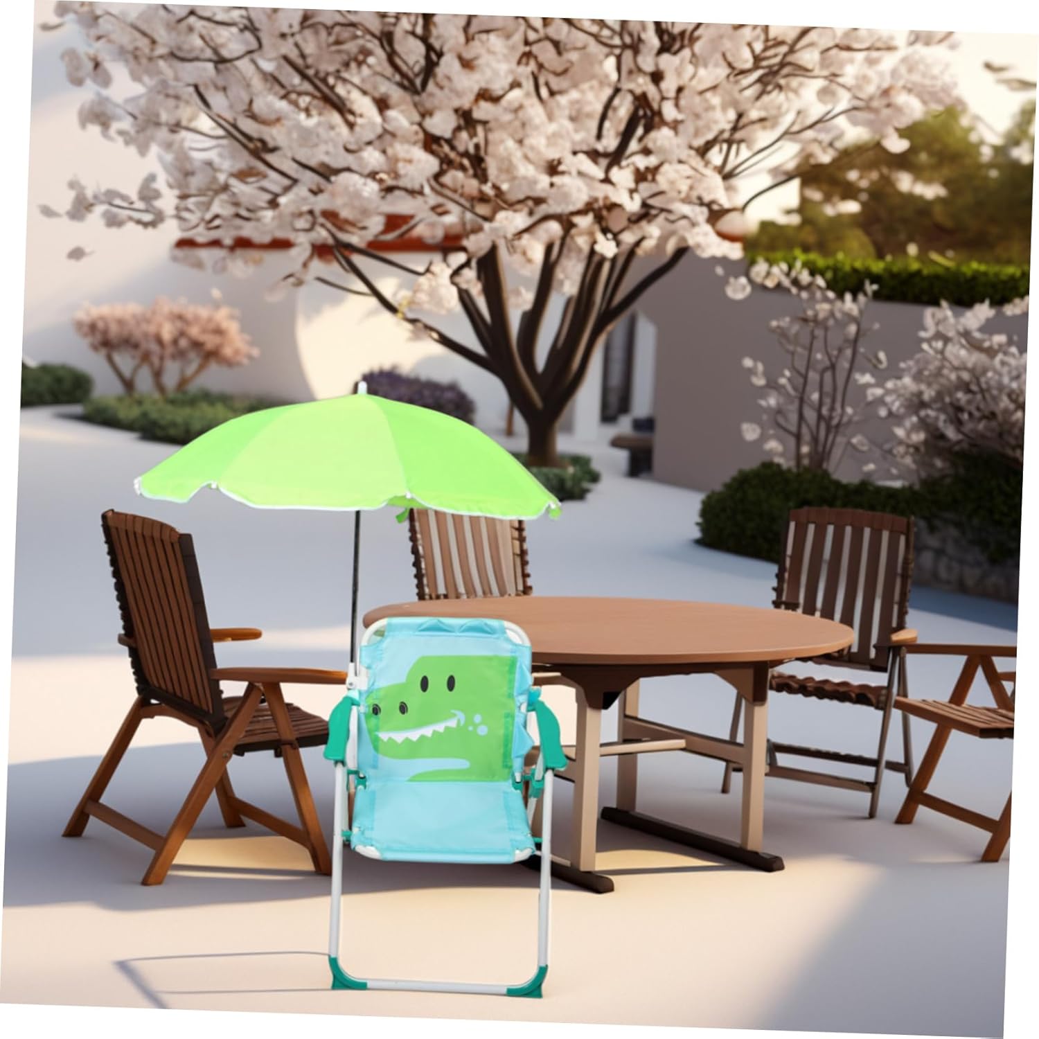 1 Set Folding Beach Chair with - Kids Outdoor Umbrella Chair review and price