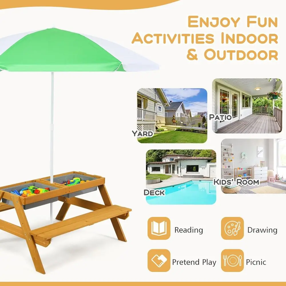 3-in-1 Height-Adjustable Umbre - Kids Outdoor Umbrella review and price