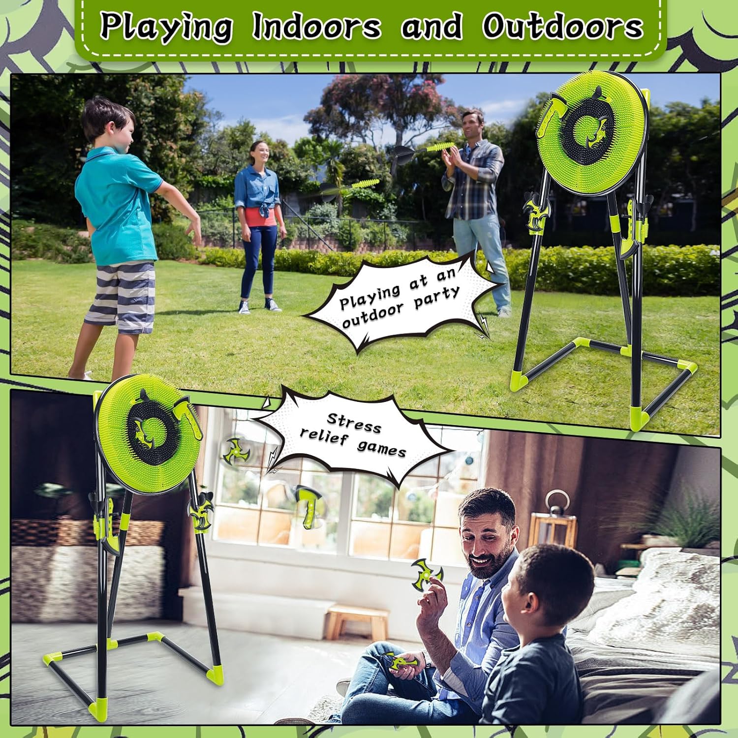 4 in 1 Axe Throwing Target Set - Kids Outdoor Ninja Set review and price