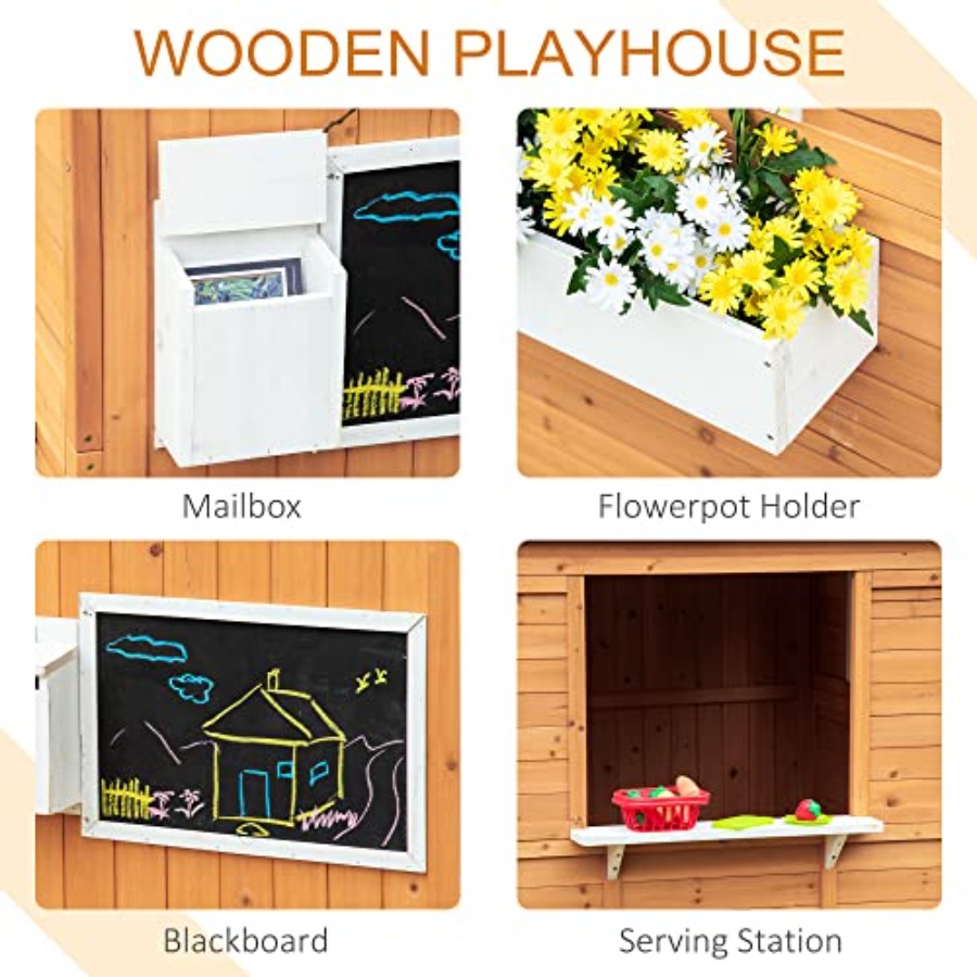 Outdoor Wooden Playhouse For K - Kids Outdoor Bench review and price