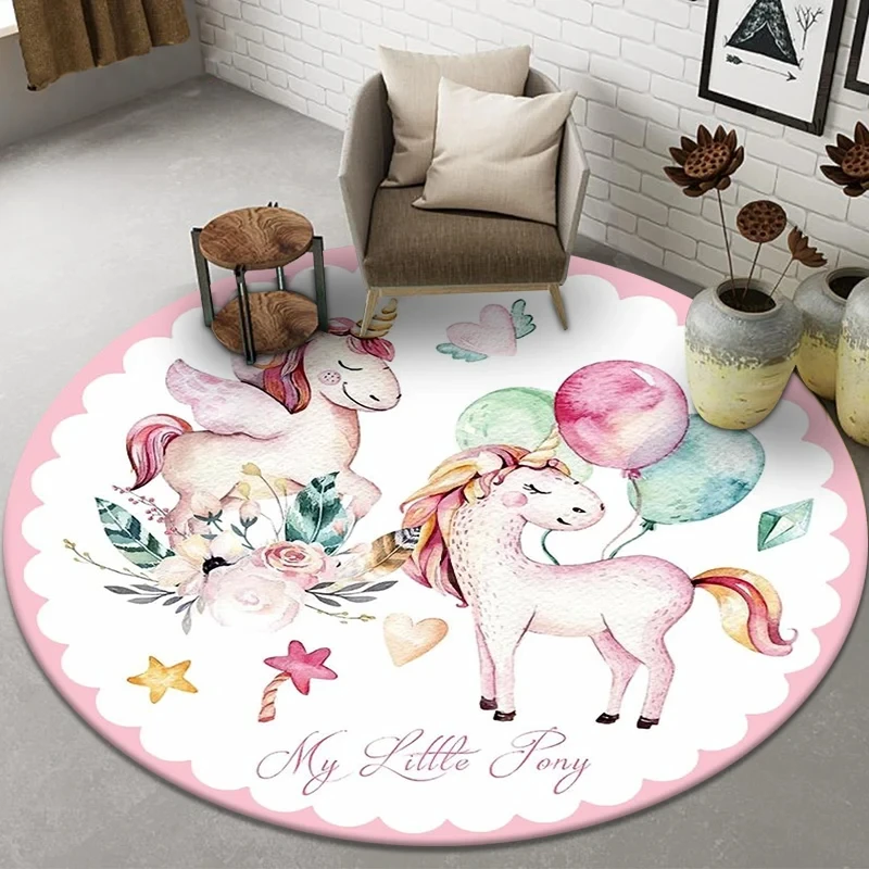Cartoon Unicorn Round Rug Love - Kids Unicorn Outdoor Chair review and price