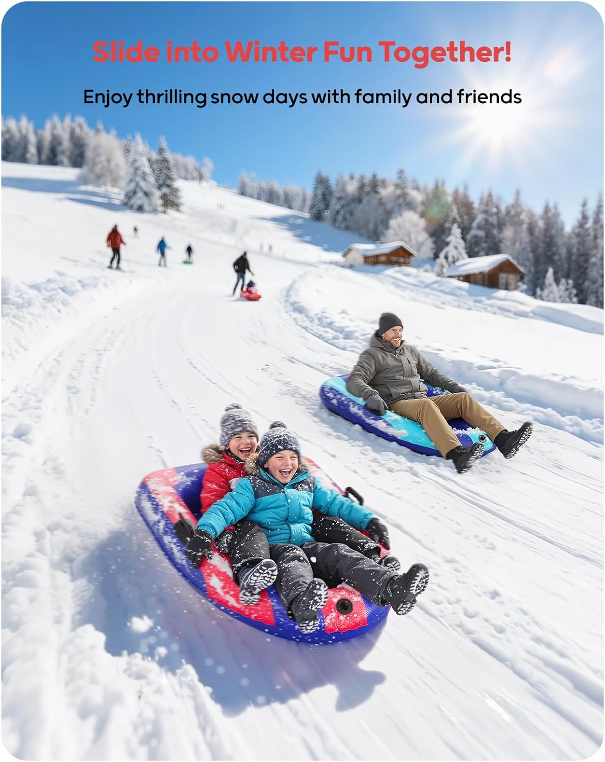 QPAU Inflatable PVC Snow Sled  - Kids Outdoor Gifts review and price