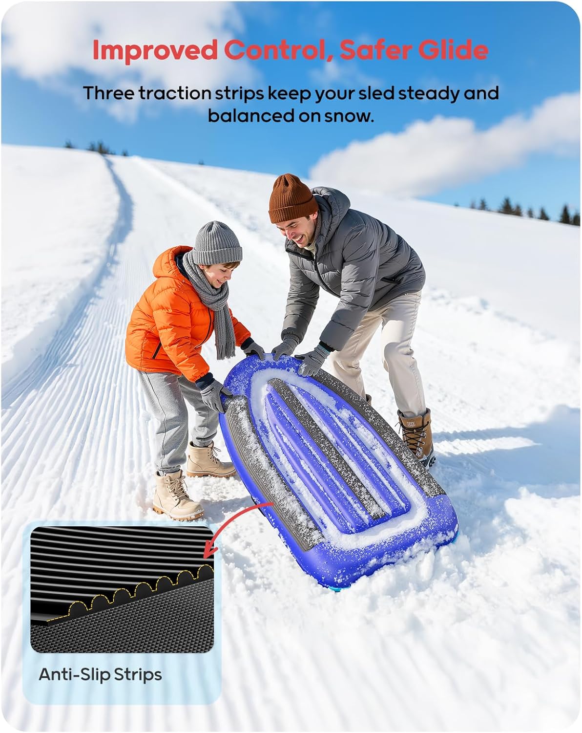 QPAU Inflatable PVC Snow Sled  - Kids Outdoor Gifts review and price