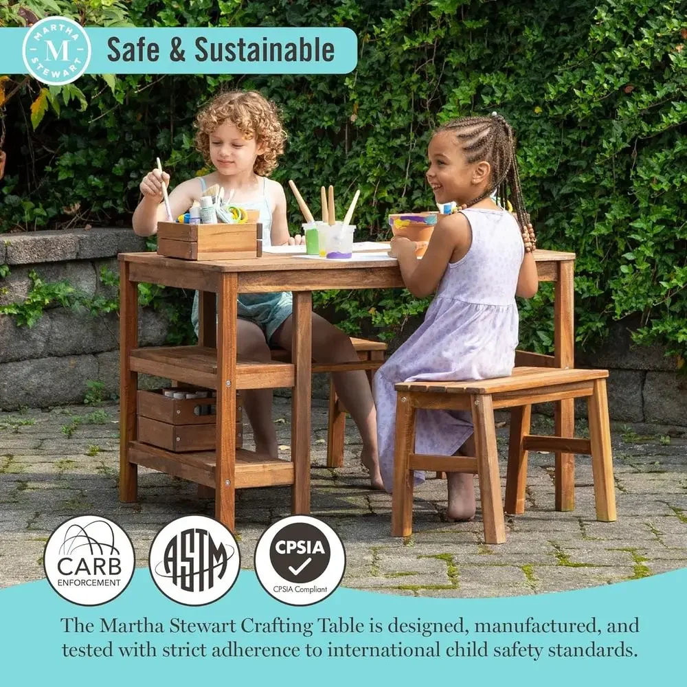 Kids Outdoor Crat Table and 2  - Kids Outdoor Bench review and price