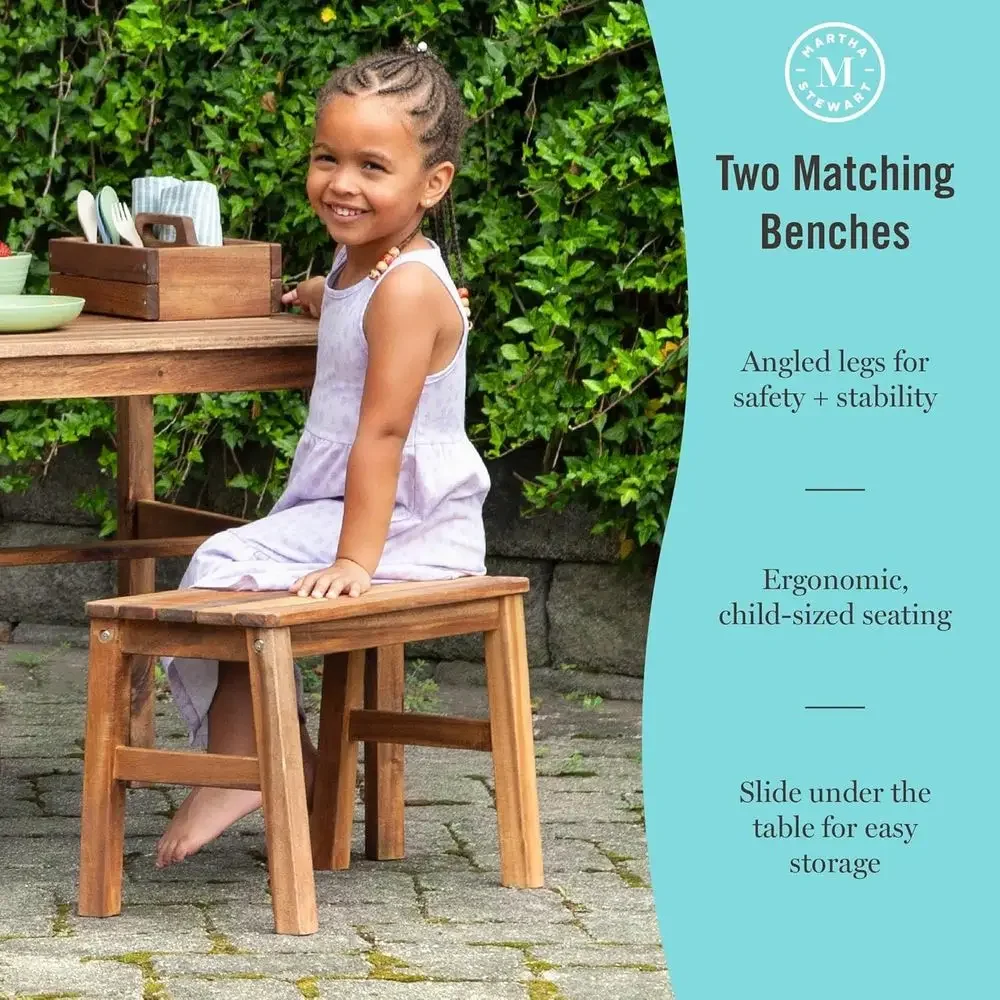 Kids Outdoor Crat Table and 2  - Kids Outdoor Bench review and price