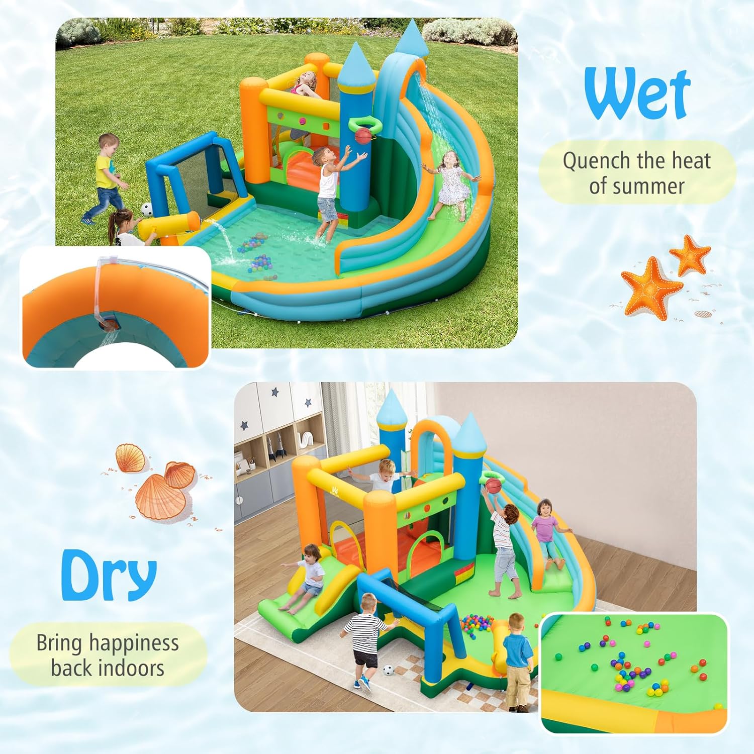 9-in-1 Inflatable Water Slide  - Kids Outdoor Gifts review and price