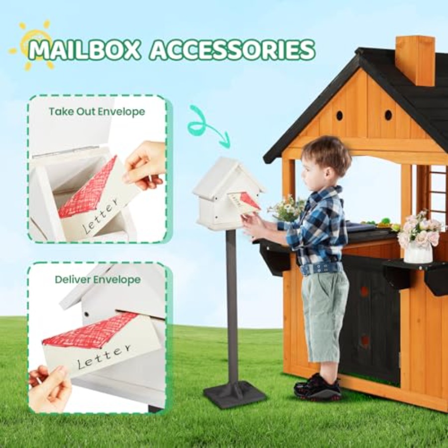 Outdoor Kids Wooden Playhouse  - Kids Outdoor Sink review and price