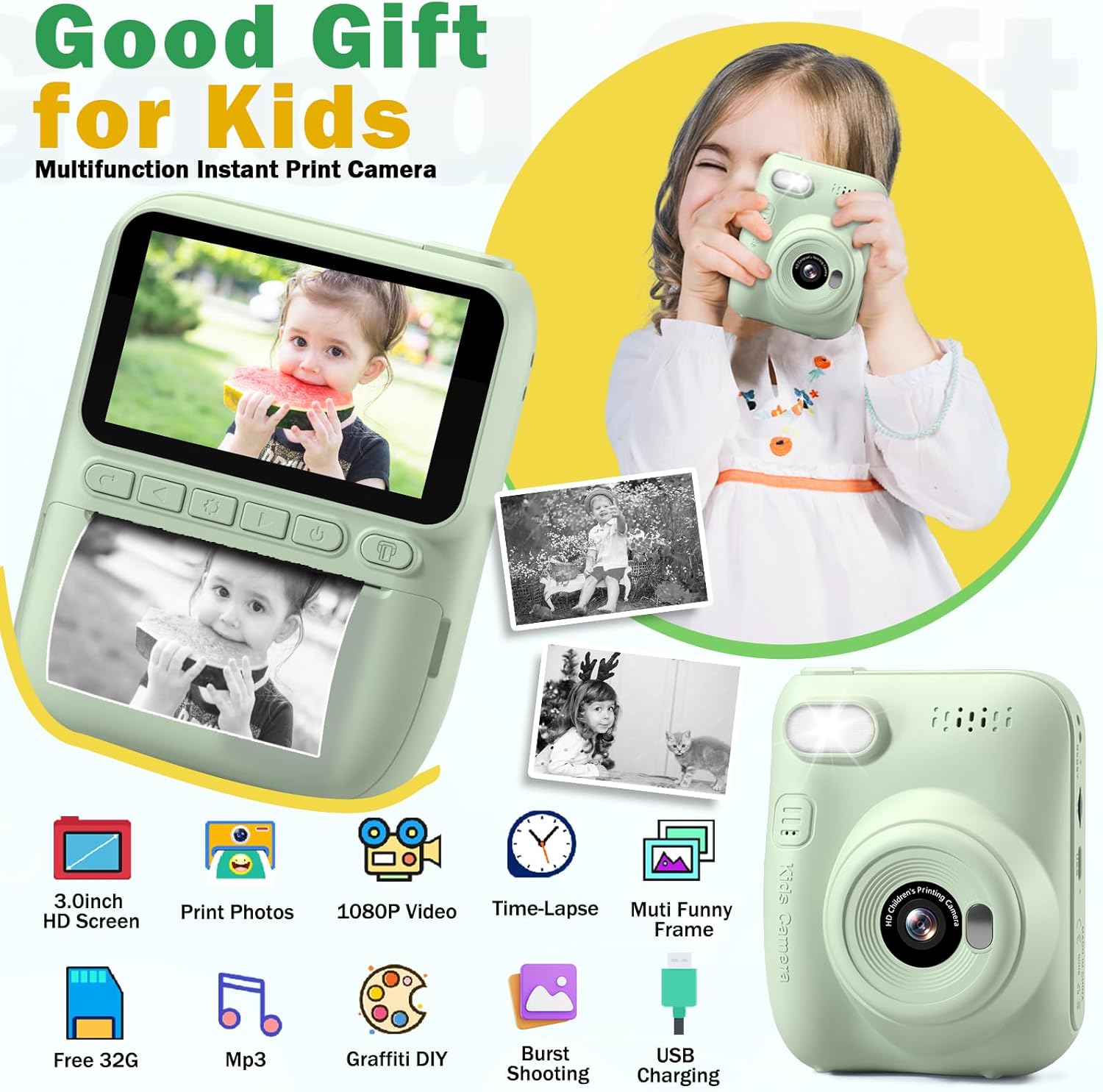 Instant Print Kids Camera, Por - Kids Outdoor Gifts review and price
