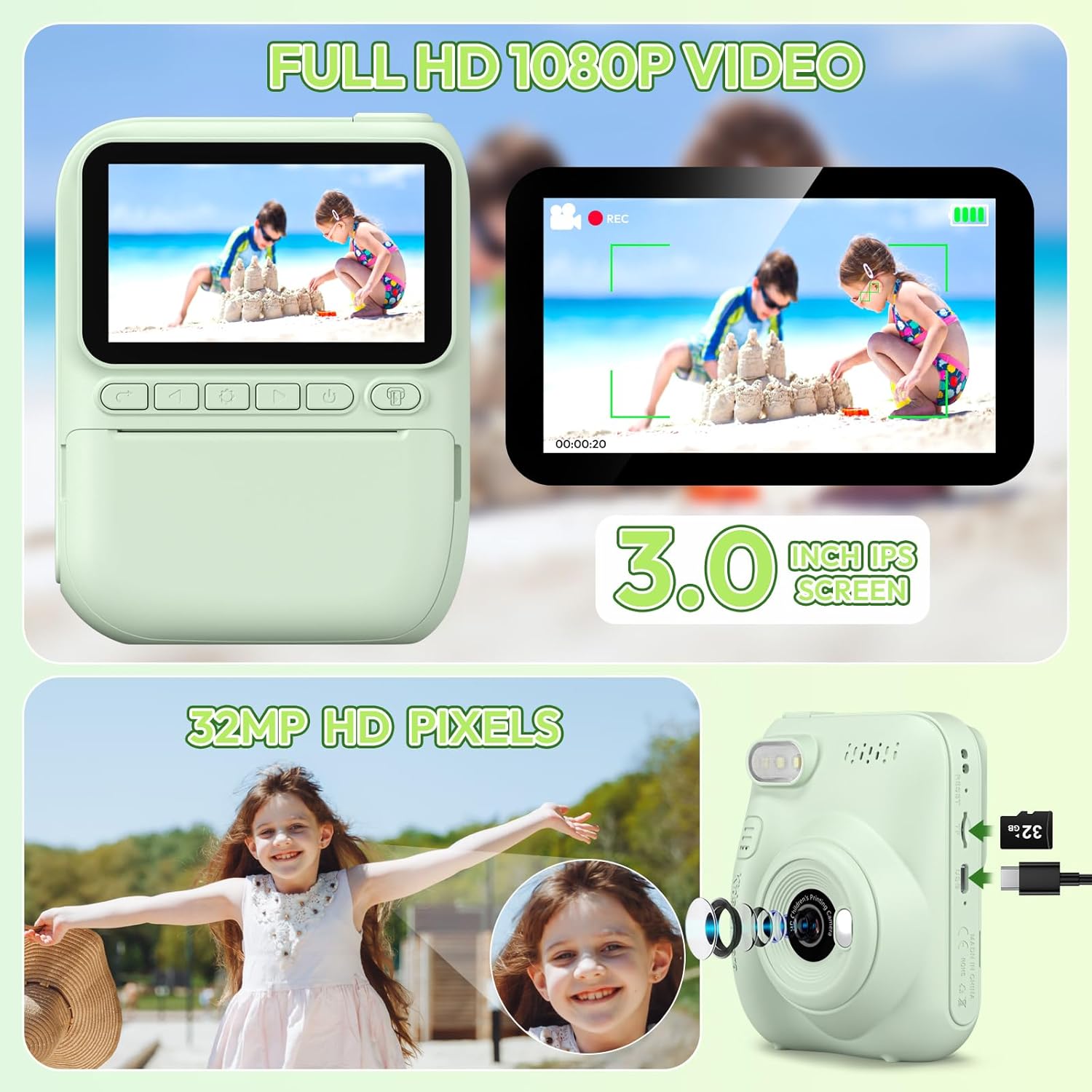Instant Print Kids Camera, Por - Kids Outdoor Gifts review and price