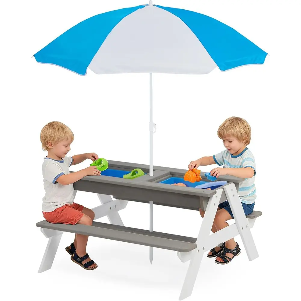 Convertible 3-in-1 Wooden Picn - Kids Outdoor Umbrella review and price
