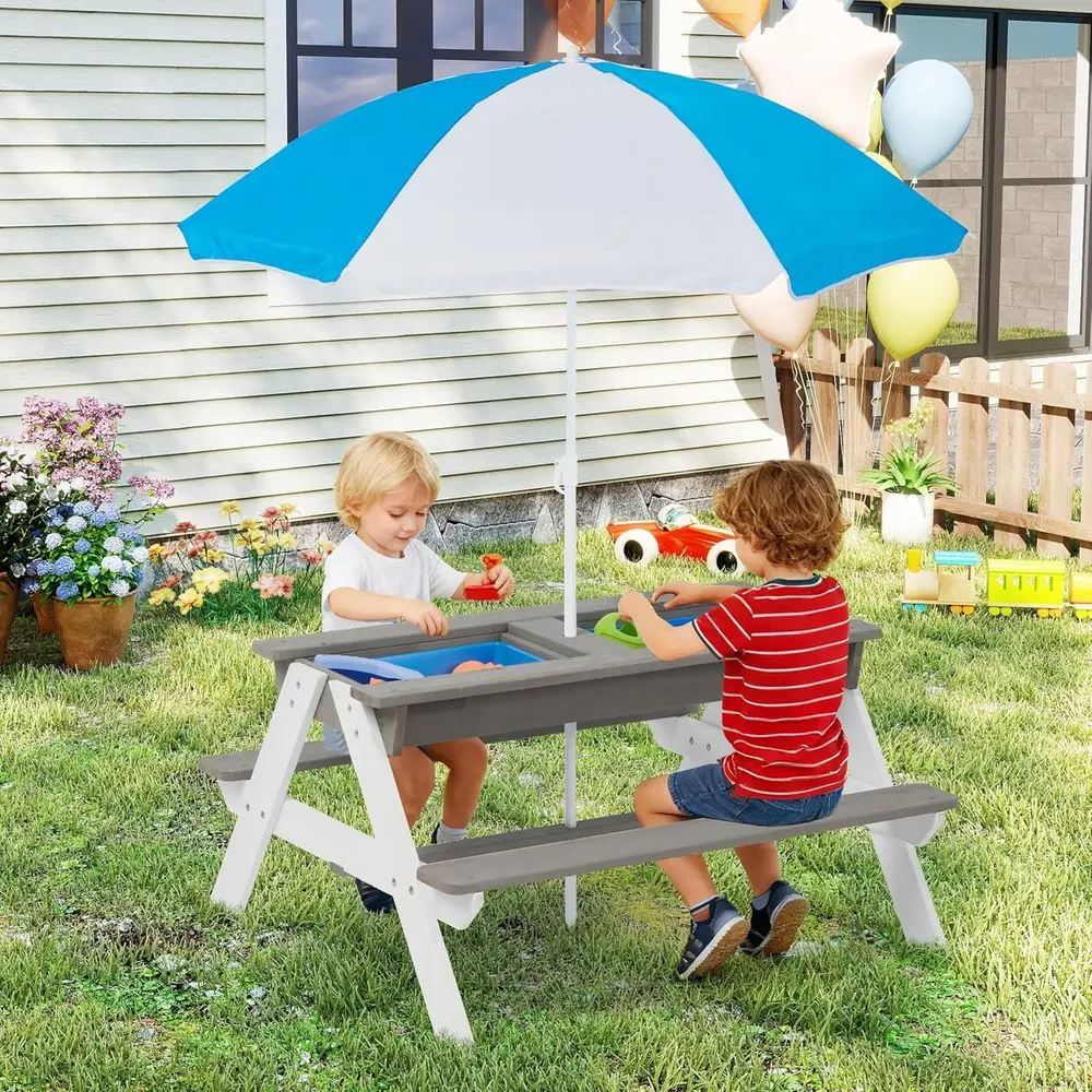 Convertible 3-in-1 Wooden Picn - Kids Outdoor Umbrella review and price