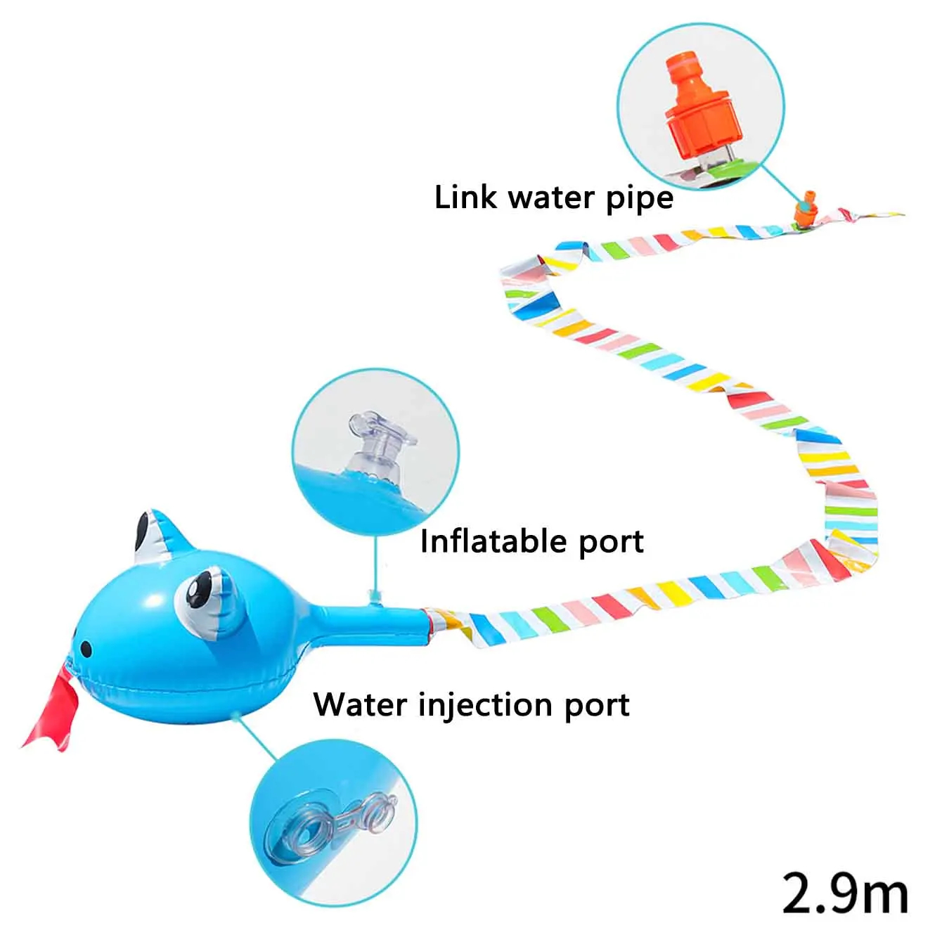 Inflatable Water Spray Snake T - Kids Outdoor Games For Party review and price