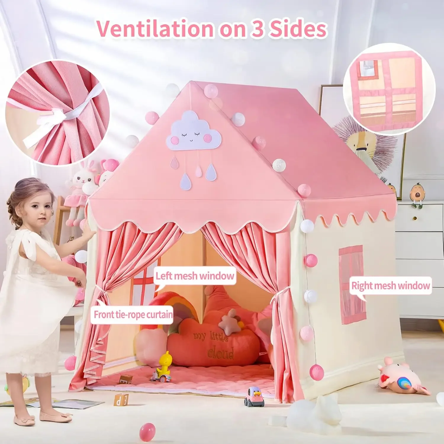 Children Play Tent Princess Ca - Kids Outdoor House Accessories review and price