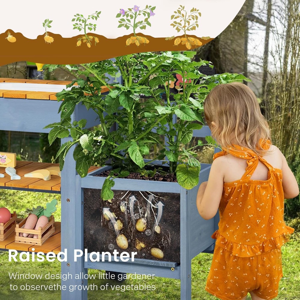 US Shipping Mud Kitchen for Ki - Kids Outdoor Sink review and price