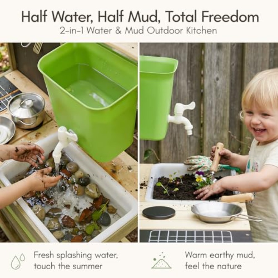 Outdoor mud kitchen for kids:  - Kids Outdoor Sink review and price
