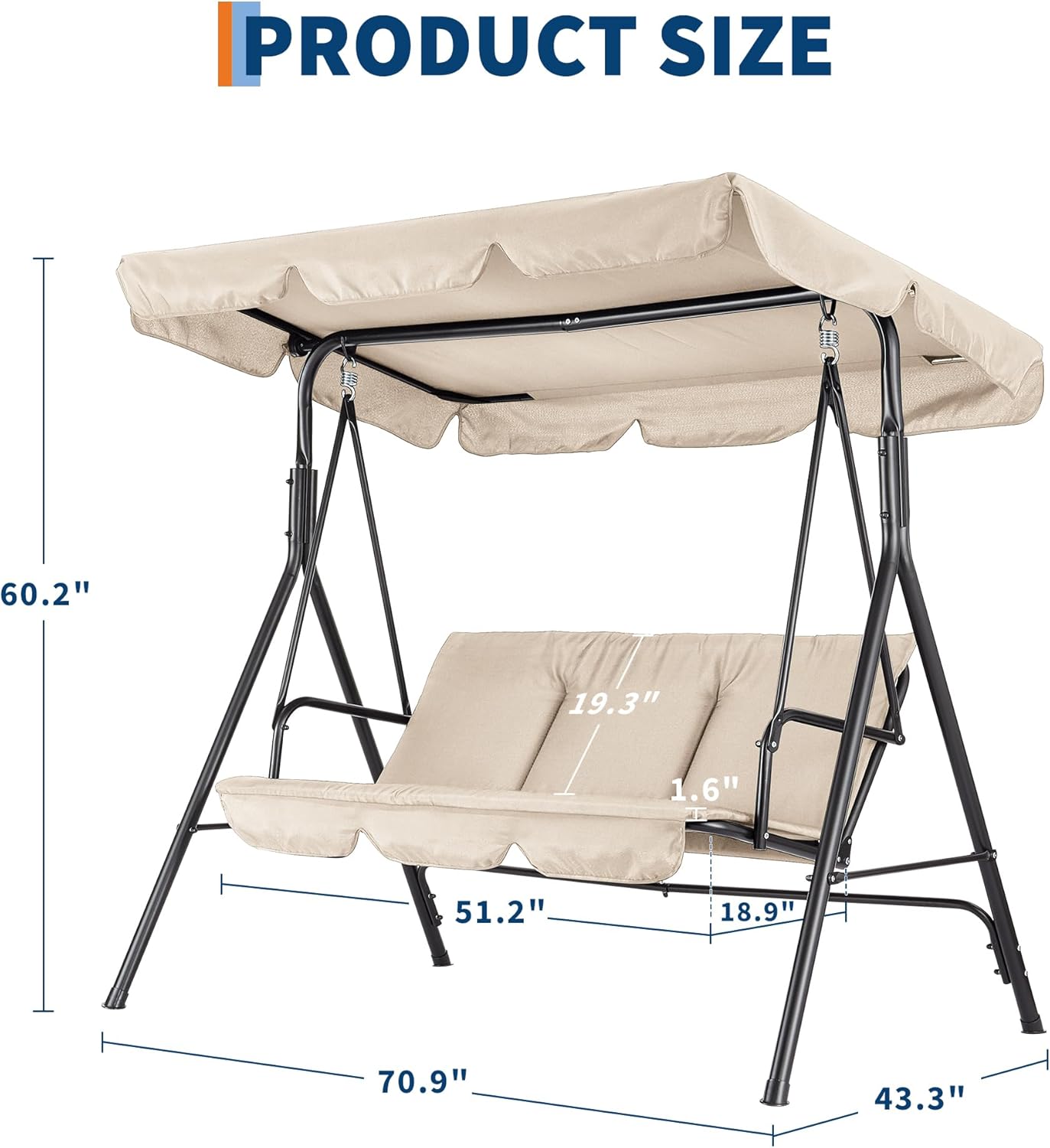 Outdoor Swing Chair with Adjus - Kids Outdoor Bench review and price
