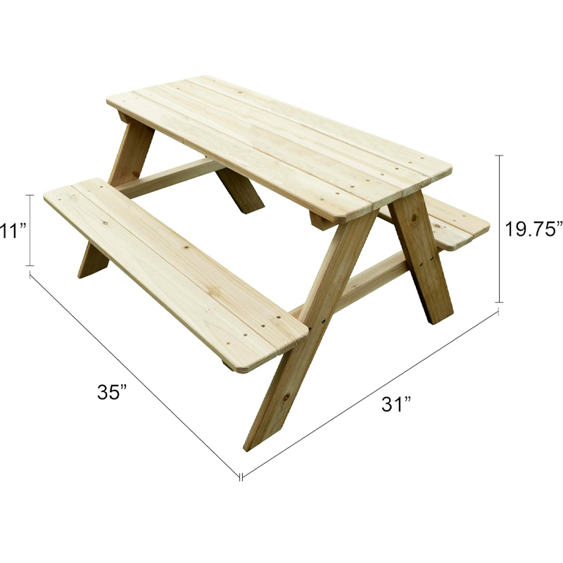 Outdoor Wooden Kids Picnic Tab - Kids Outdoor Bench review and price