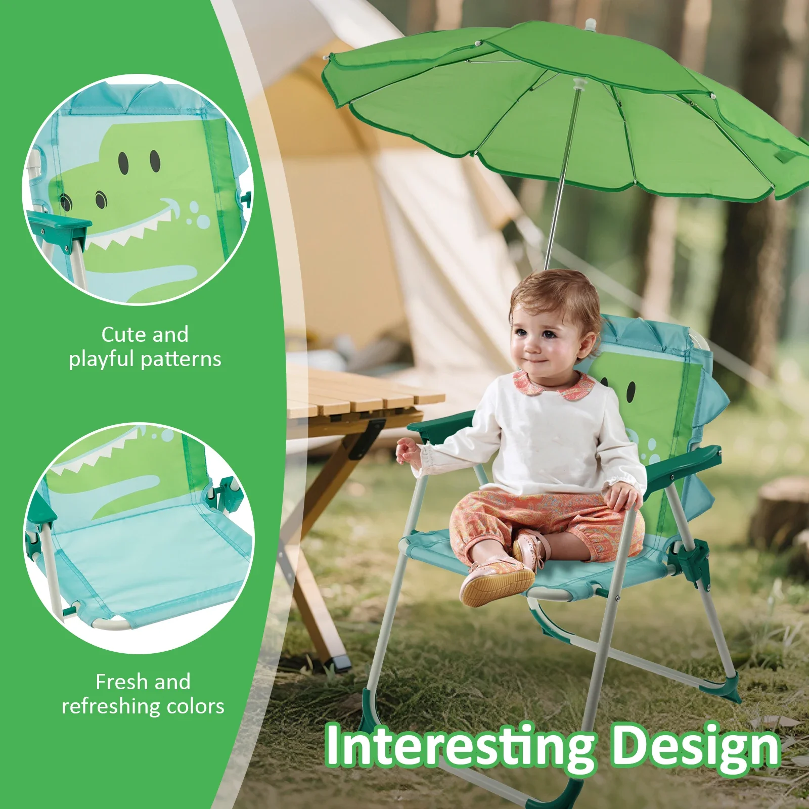 Kids Folding Beach Chair With  - Kids Outdoor Umbrella Chair review and price