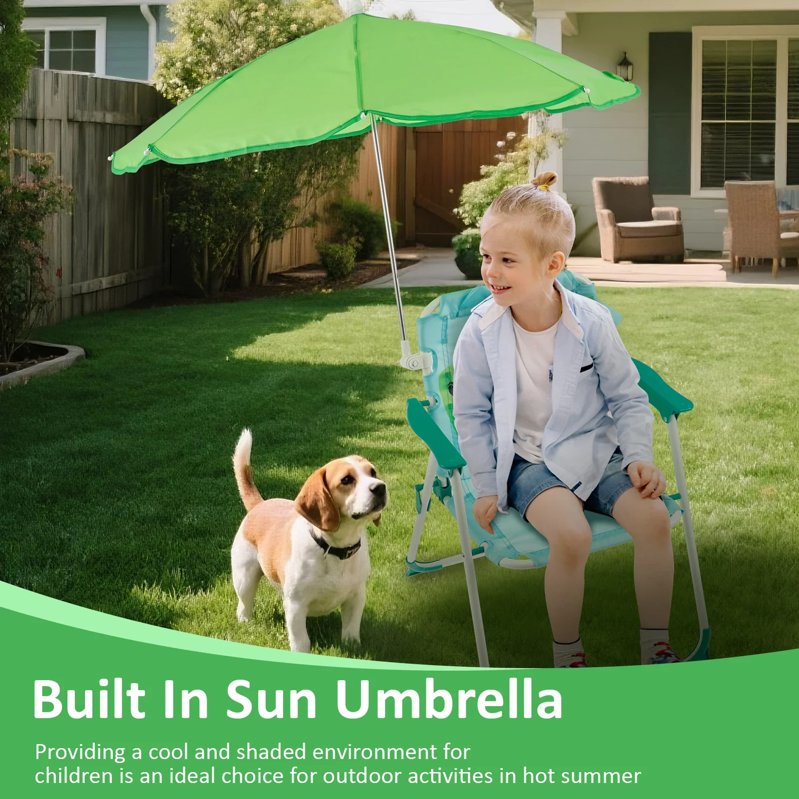 Kids Folding Beach Chair With  - Kids Outdoor Umbrella Chair review and price