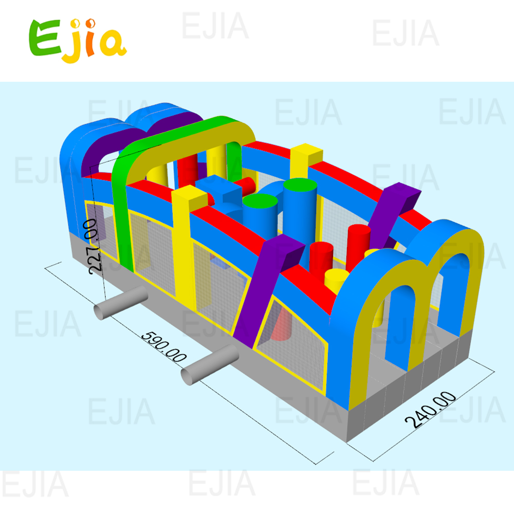 Commercial 19.5ft Inflatable O - Kids Outdoor Obstacle Course Equipment review and price
