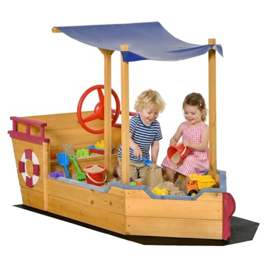 Outdoor wooden kids sandbox sh - Kids Outdoor Bench review and price