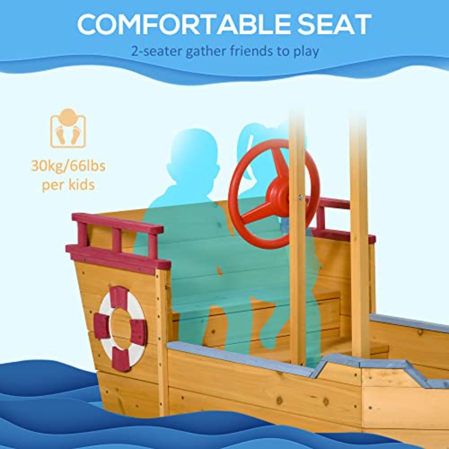 Outdoor wooden kids sandbox sh - Kids Outdoor Bench review and price