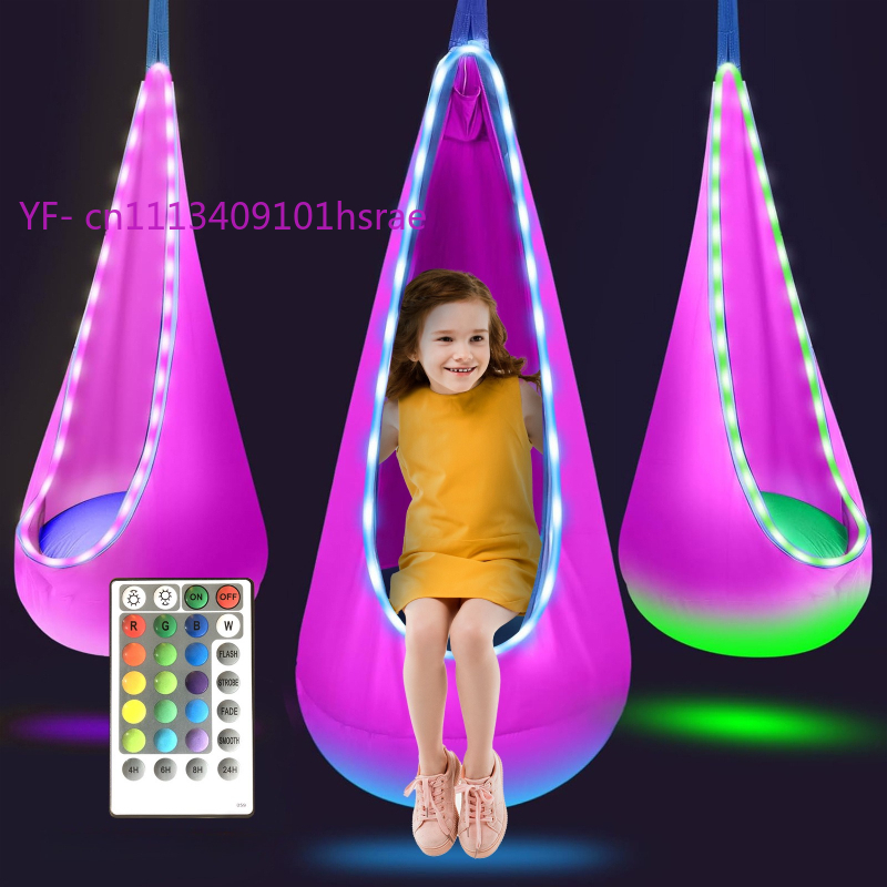 Glowing LED Inflatable Hammock - Kids Outdoor Hanging Chair review and price