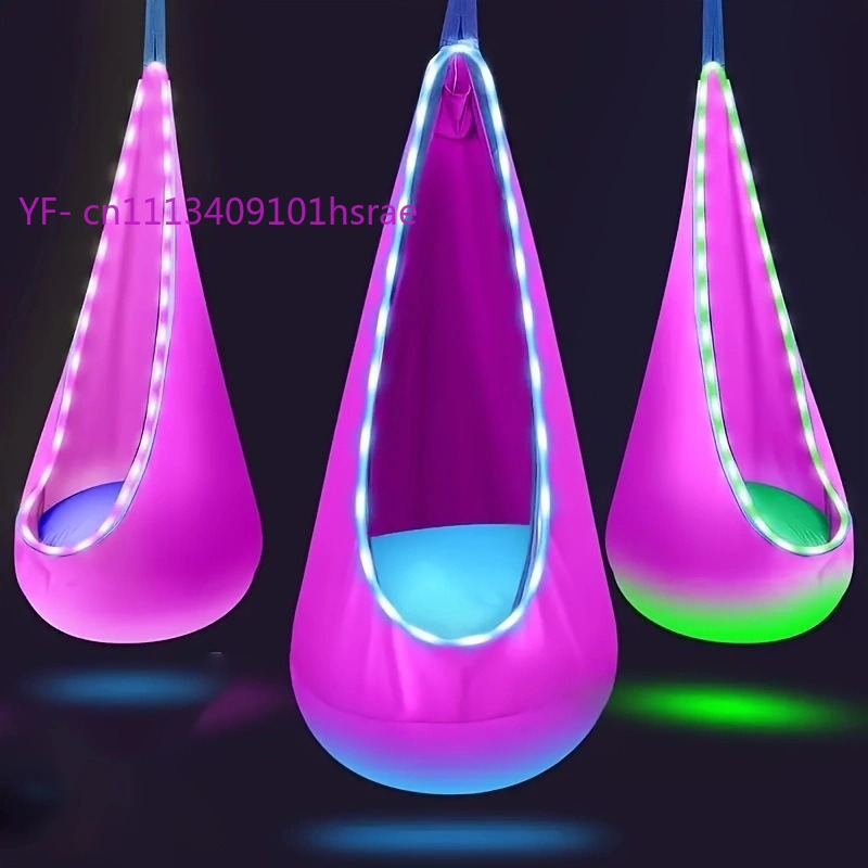 Glowing LED Inflatable Hammock - Kids Outdoor Hanging Chair review and price