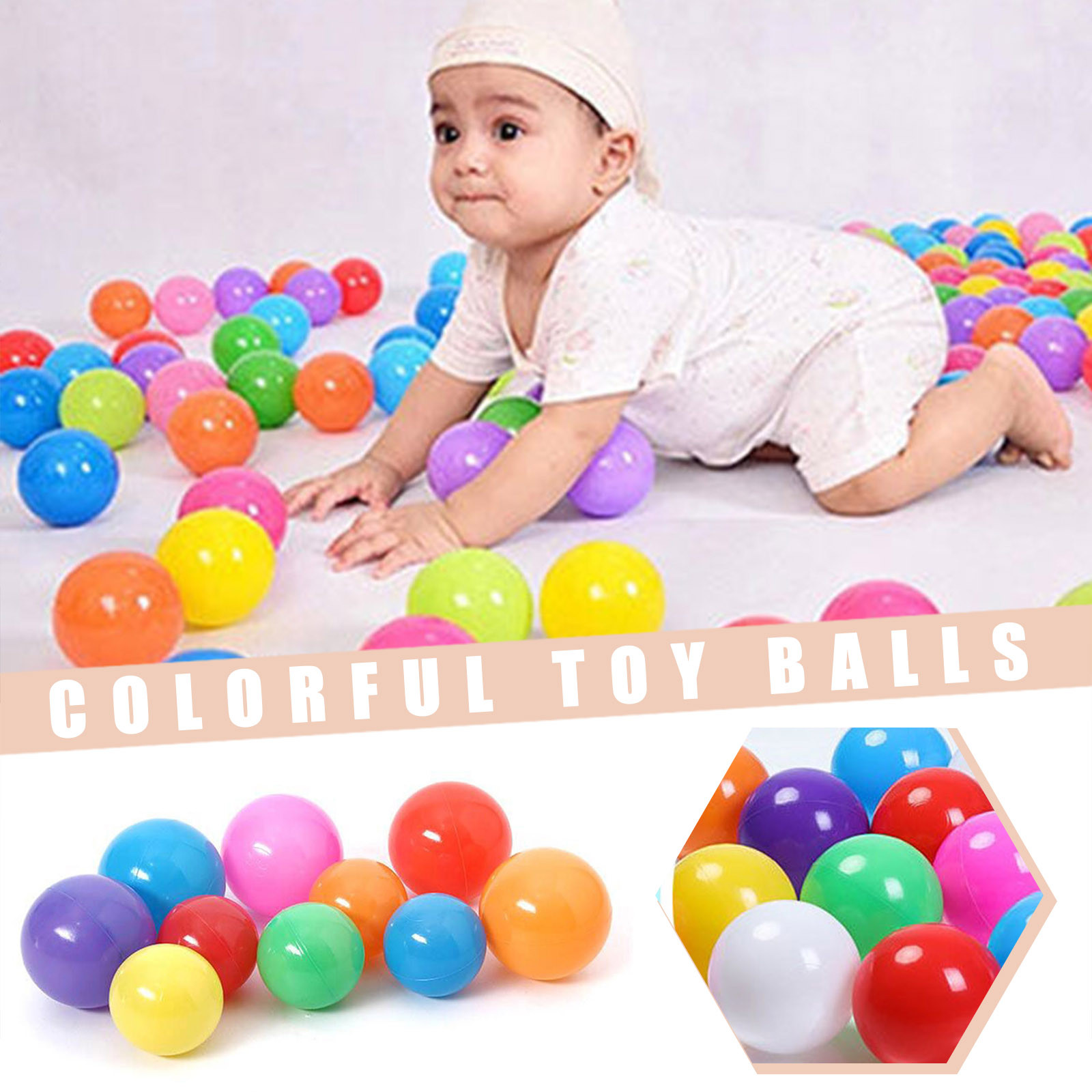 100PCS 55MM Baby Plastic Balls - Kids Outdoor House Accessories review and price