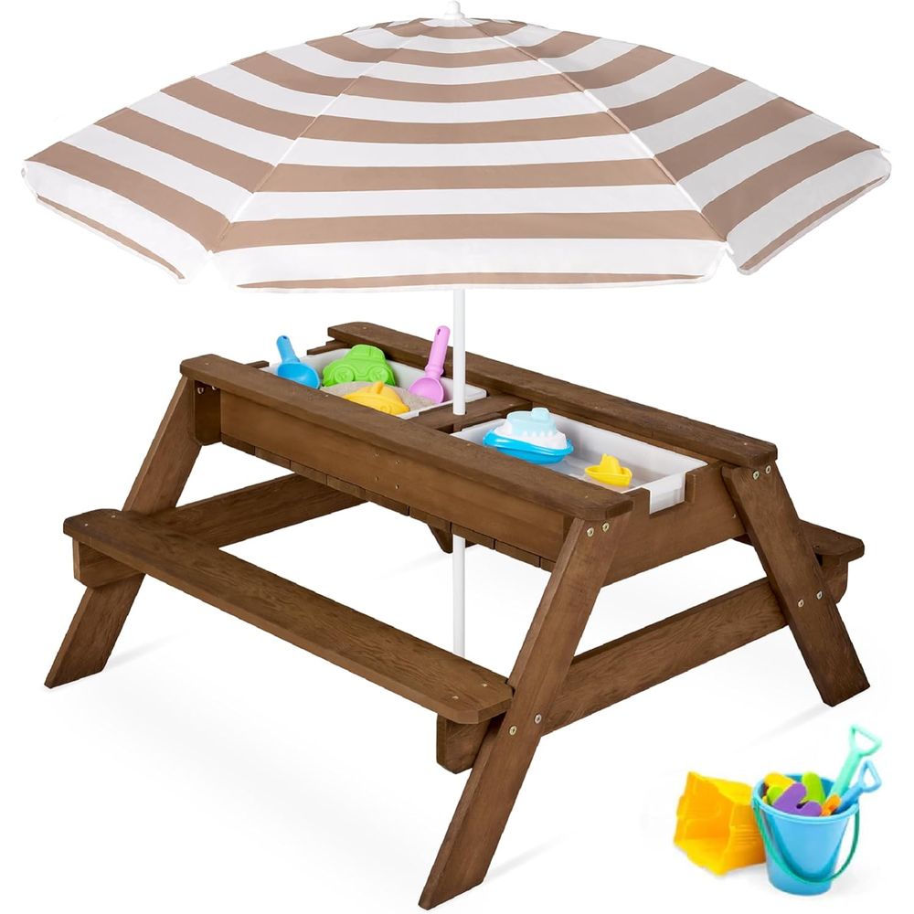 Kids Picnic Table with Umbrell - Kids Outdoor Umbrella review and price
