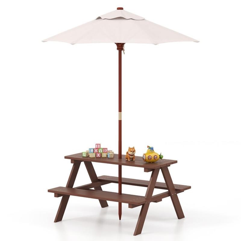 Outdoor 4-Seat Kids Picnic Tab - Kids Outdoor Umbrella review and price