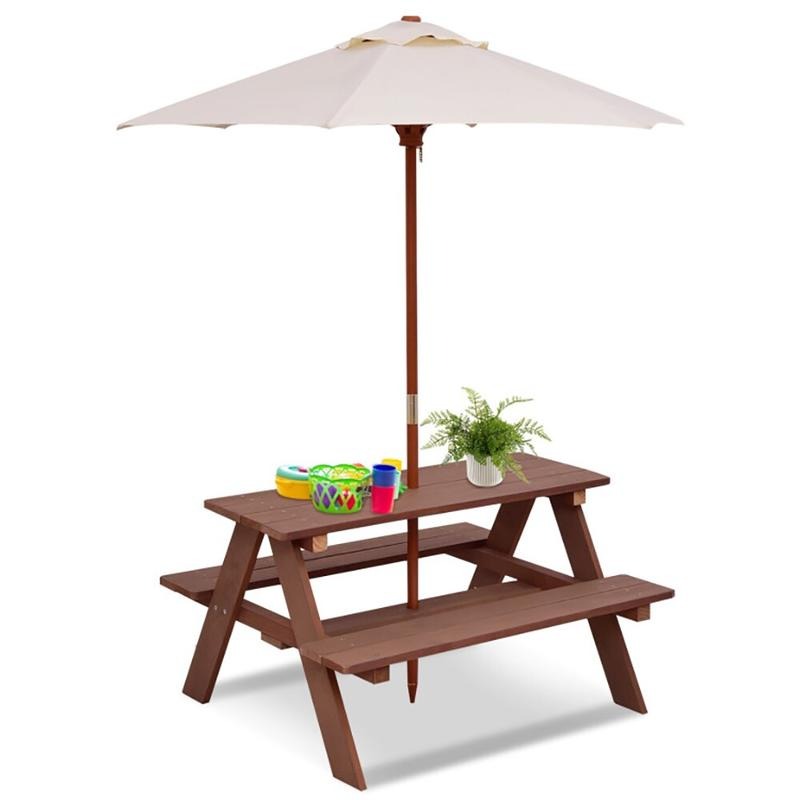 Outdoor 4-Seat Kids Picnic Tab - Kids Outdoor Umbrella review and price