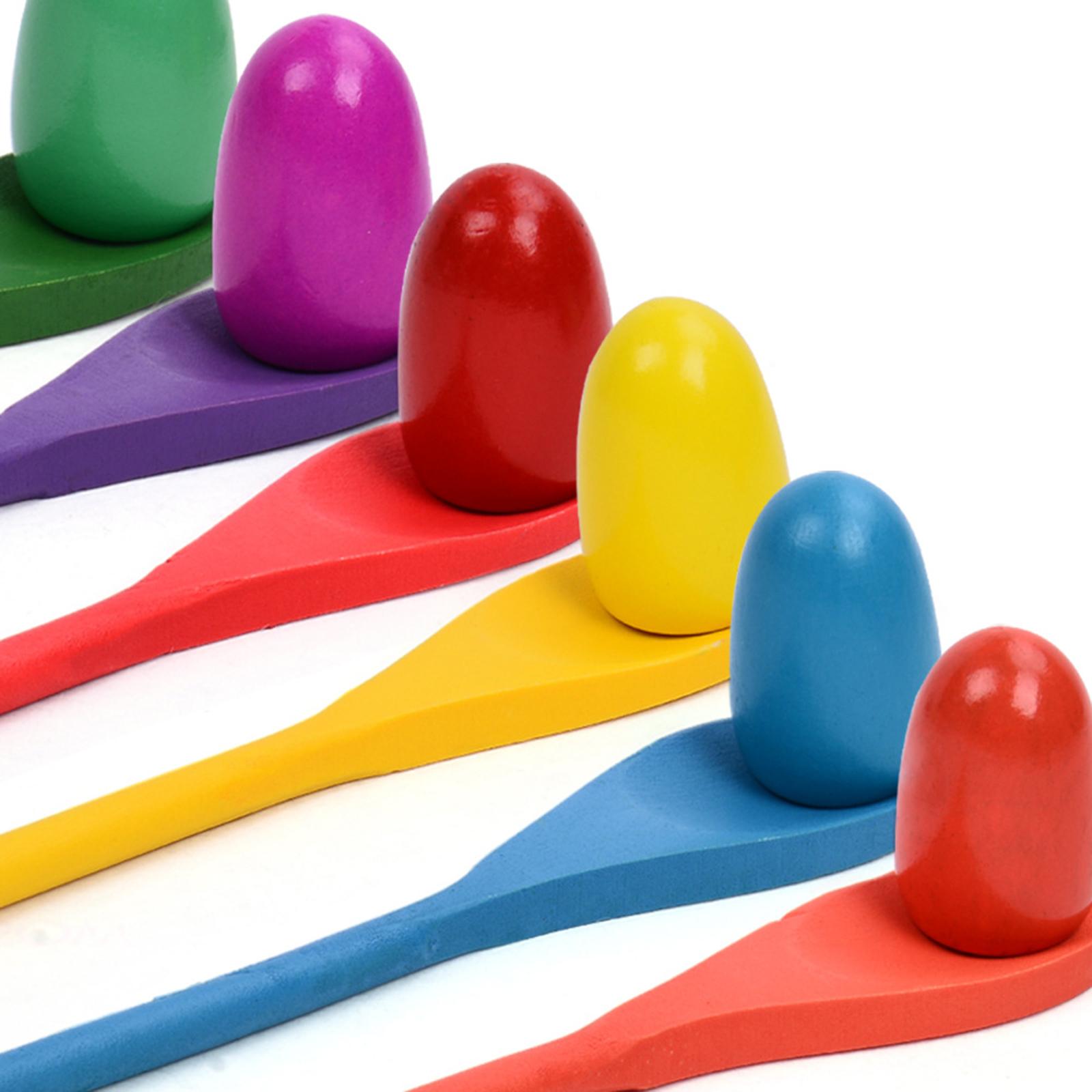 6 Pieces Egg Spoon Race Game H - Kids Outdoor Games For Party review and price