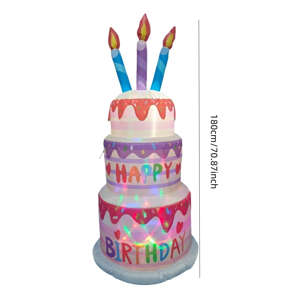 1.8M Inflatable Birthday Cake  - Kids Outdoor Gifts review and price